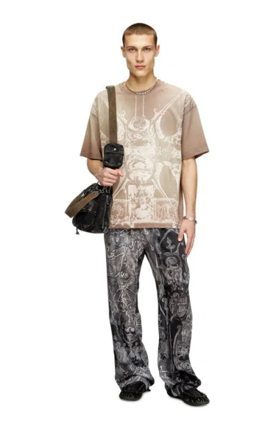 Diesel Mens 7ff T-boxt-t13 Medieval-print Cotton-jersey T-shirt
