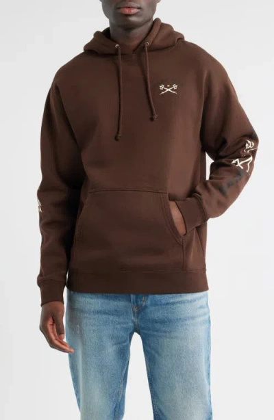 Dark Seas Headmaster Iii Fleece Pullover Hoodie In Brown