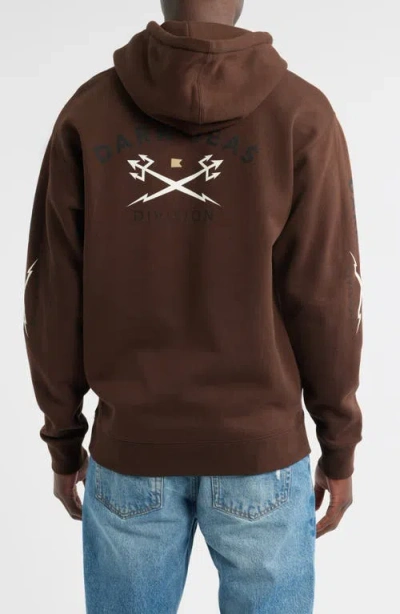 Dark Seas Headmaster Iii Fleece Pullover Hoodie In Brown