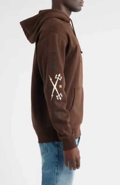 Dark Seas Headmaster Iii Fleece Pullover Hoodie In Brown