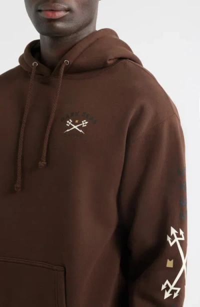 Dark Seas Headmaster Iii Fleece Pullover Hoodie In Brown