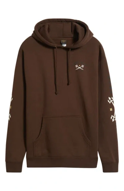 Dark Seas Headmaster Iii Fleece Pullover Hoodie In Brown