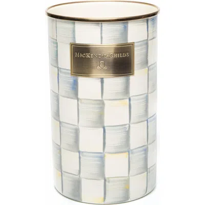 Mackenzie-childs Sterling Check Enameled Steel Utensil Holder
