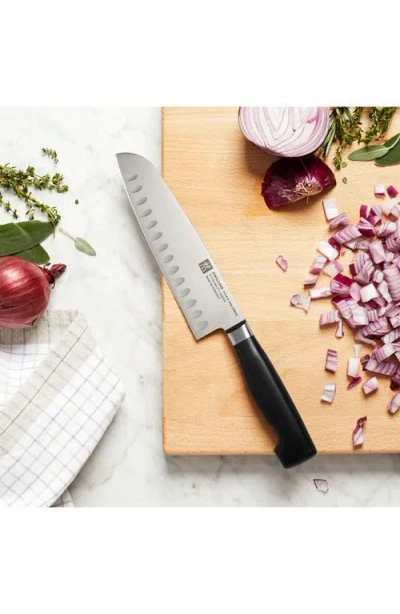 Zwilling Four Star 7" Hollow Edge Santoku Knife