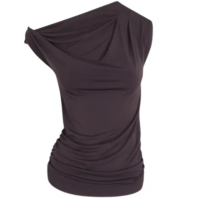 Me&thee Women's Naysayers Brown Drop Shoulder Top In Purple