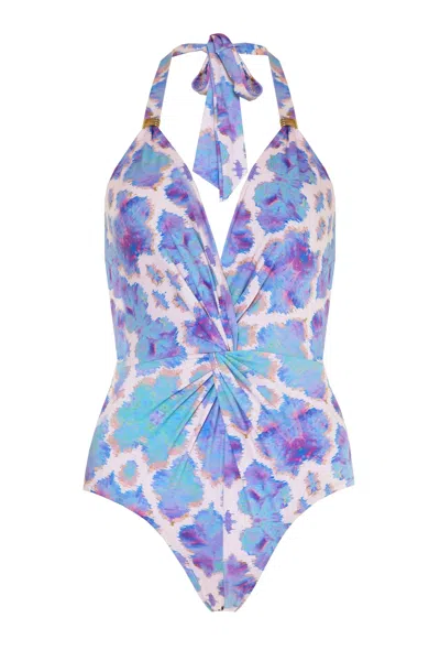 Sophia Alexia Women's Pink / Purple Orchid Paradise Tahiti Twist Swimsuit In Multi