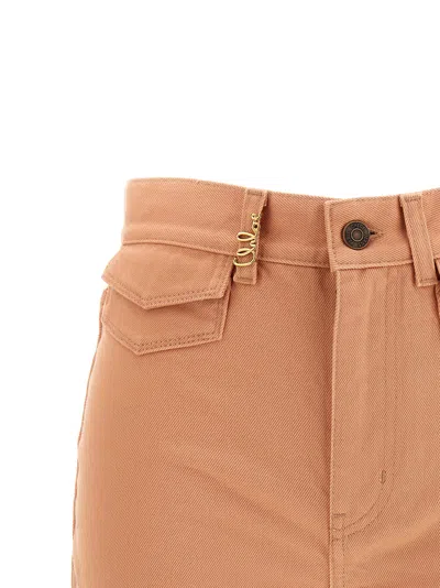 Chloé Chloe Women Salmon Denim Shorts