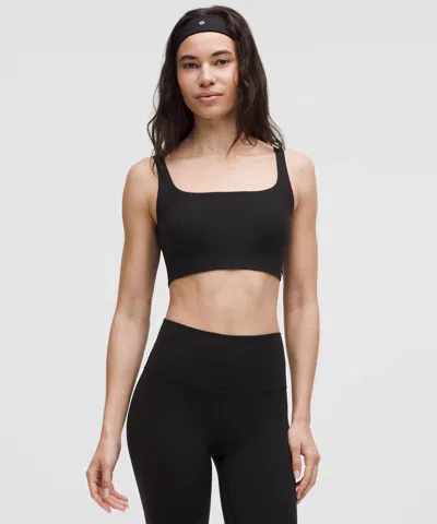 Lululemon Bend This Ribbed Scoop And Square Bra Light Support, A-c Cups