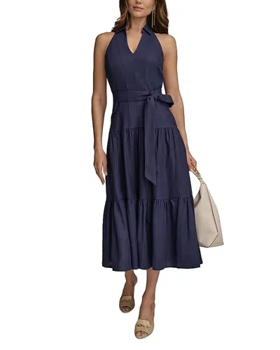 Donna Karan New York Linen Blend Halter Dress
