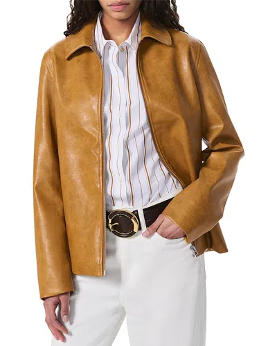 Rag & Bone Jordie Faux Leather Jacket Camel