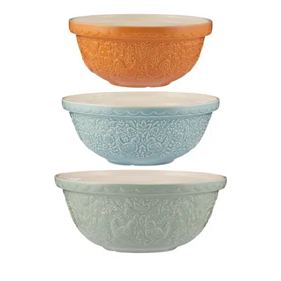 Mason Cash Set Of 3 Home To Roost Mixing Bowls In Multi
