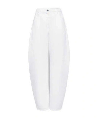 Alaïa Rounded High-rise Jeans In White