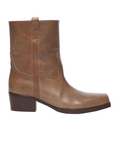 Weekend Max Mara Ranch Leather Cowboy Boots