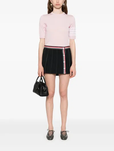Thom Browne School Uniform Plain Weave Mini Skirt In Black