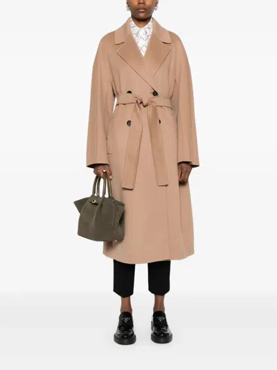 S Max Mara Paul Double-breasted Wool Coat In Brown