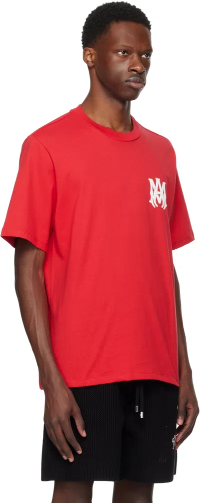 Amiri Mens Red Ma Core Short-sleeves Relaxed-fit Cotton-jersey T-shirt