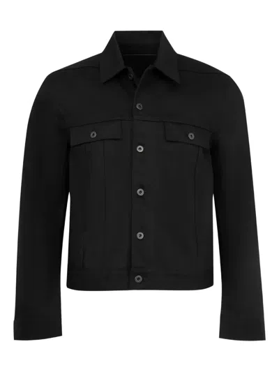 Rick Owens Drkshdw Black Hollywood Trucker Jacket In 09 Black