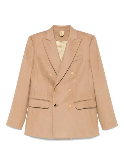 Max Mara Zibellinati Camel Drap Blazer In Pink
