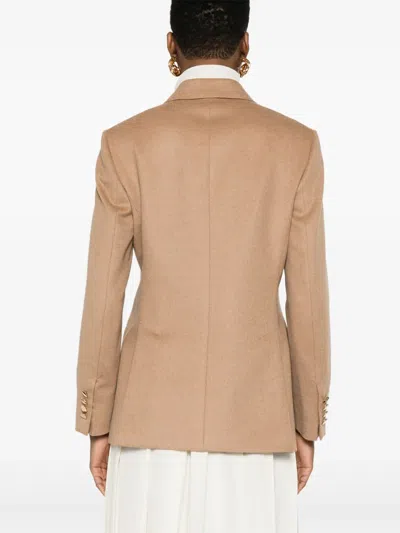 Max Mara Zibellinati Camel Drap Blazer In Pink