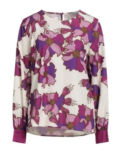 Atos Lombardini Woman Top Purple Size S Polyester, Elastane