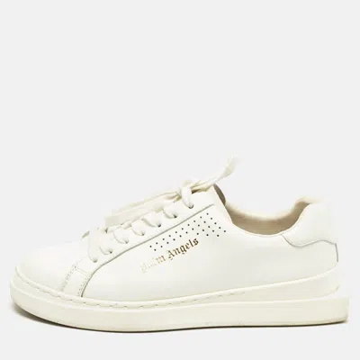 Pre-owned Palm Angels White Leather Two Low Top Sneakers Size 39