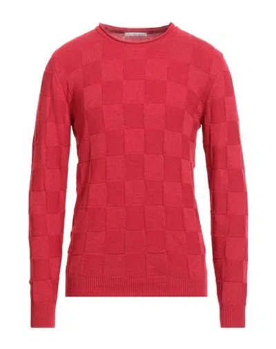 Grey Daniele Alessandrini Man Sweater Red Size 42 Wool, Polyamide