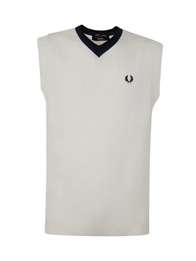 Fred Perry Fp V-neck Knitted Tank Top Clothing