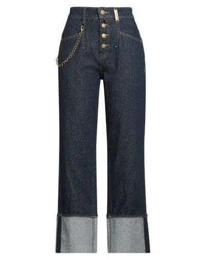 High Use Woman Jeans Blue Size 10 Cotton