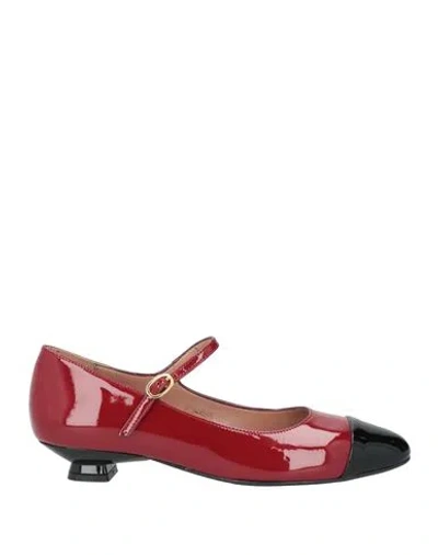 J.a.p. Jose Antonio Pereira J. A.p. Jose Antonio Pereira Woman Ballet Flats Brick Size 8 Leather
