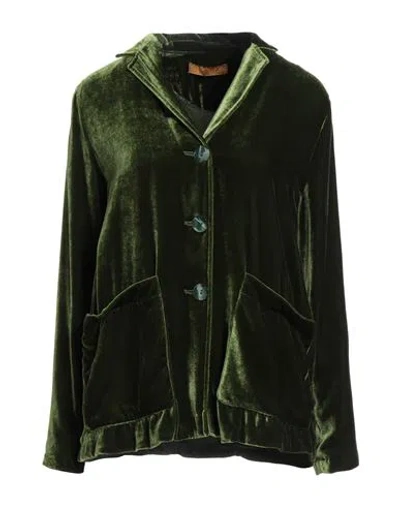 Siyu Woman Blazer Green Size 4 Viscose, Silk