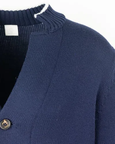 Eleventy V-neck Ribbed Cardigan