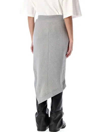 Attico Grey Asymmetric Mini Skirt