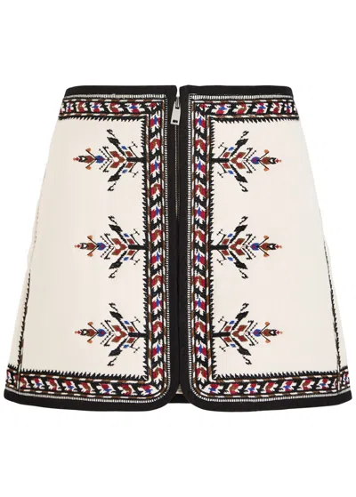 Isabel Marant Étoile Isabel Marant Etoile White Viscose Blend Zeria Mini Skirt