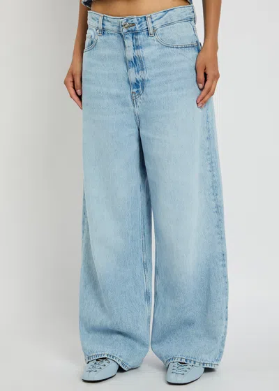 Ganni Faded Wide-leg Jeans