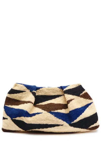 Sensi Studio Sisal Patterned Clutch Bag