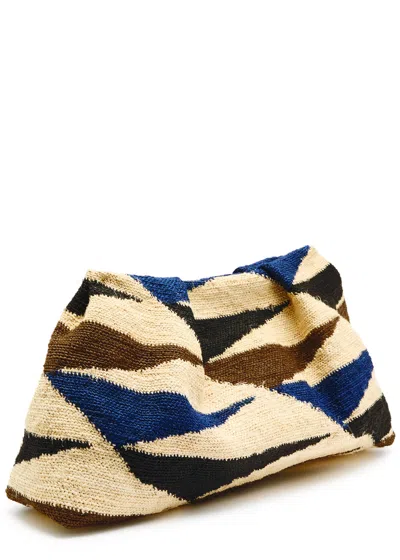 Sensi Studio Sisal Patterned Clutch Bag