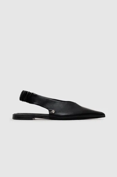 Anine Bing Hilda Slingback Flats - Black 41