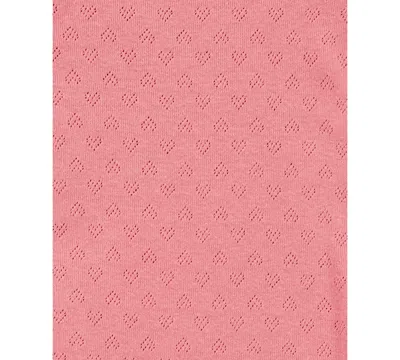 Carter's Baby Girls Round Neck Short Sleeve Rib 5-pc. Bodysuit