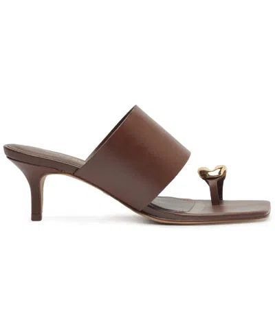 Arezzo Women's Kendall Mid Stiletto Slip-on Sandals In Brown