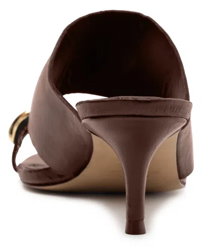 Arezzo Women's Kendall Mid Stiletto Slip-on Sandals In Brown