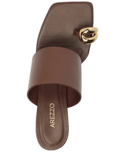 Arezzo Women's Kendall Mid Stiletto Slip-on Sandals In Brown