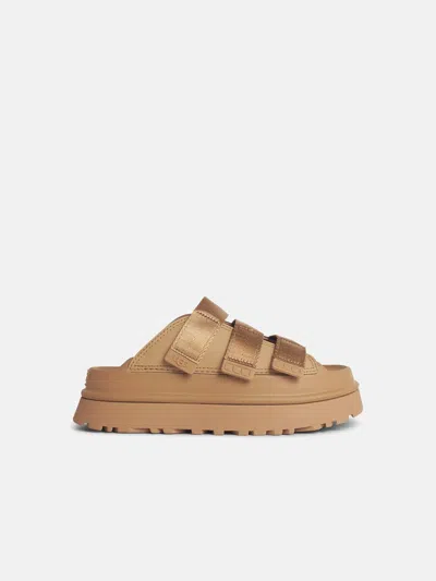 Ugg 'goldenglow' Slippers In Beige Fabric Blend