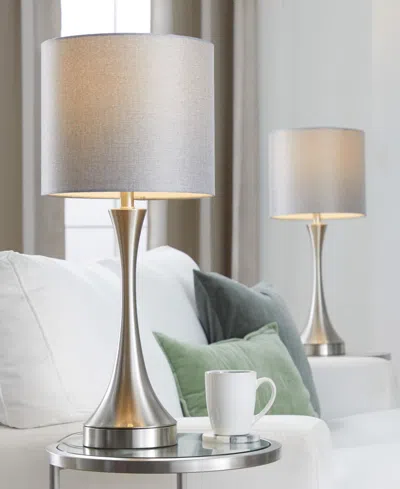 Lumisource 25" Metal Lenuxe Contemporary Table Lamp, Set Of 2