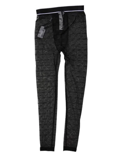 Dolce & Gabbana Black Logo Lace Lingerie Tight Pants Women's Underwear
