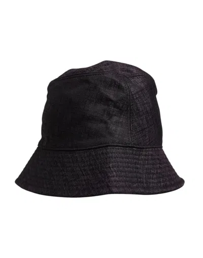 Dolce & Gabbana Black Wide Brim Nylon Bucket Men's Hat