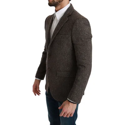 Dolce & Gabbana Brown Jacket Formal Coat Wool Blazer In Brown
