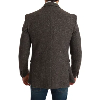 Dolce & Gabbana Brown Jacket Formal Coat Wool Blazer In Brown
