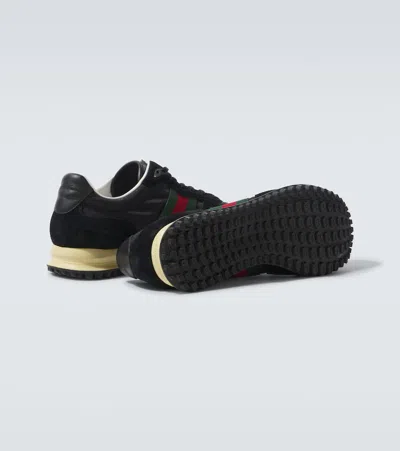 Gucci Sneaker Re-motion In Black Gg Fabric Men