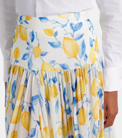 Alexandra Miro Jamie Sheer Maxi Skirt In Multi