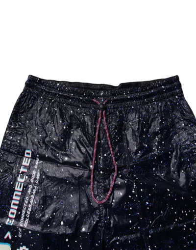 Dolce & Gabbana Dark Blue Dg Game Print Cotton Jogger Men's Pants